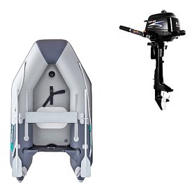 Člun GLADIATOR AK260AD light dark gray - nafukovací člun s vysokotlakou podlahou