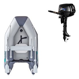 Člun GLADIATOR AK260AD light dark gray - nafukovací člun s vysokotlakou podlahou