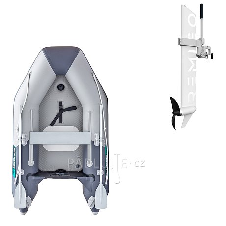 Člun GLADIATOR AK260AD light dark gray - nafukovací člun s vysokotlakou podlahou