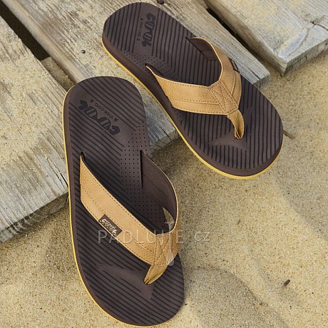 Žabky COOL Goku brown - pánské pantofle
