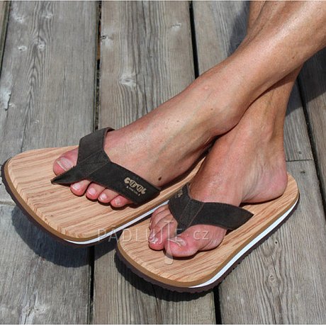 Žabky COOL Original Wood - pánské pantofle