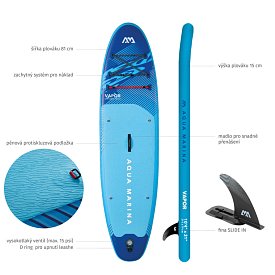 Paddleboard AQUA MARINA VAPOR 10'4 aqua splash 2026 - nafukovací