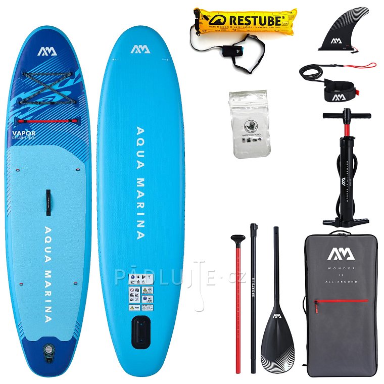 Paddleboard AQUA MARINA VAPOR 10'4 aqua splash - nafukovací