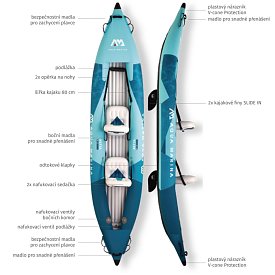 Kajak AQUA MARINA BETTA 412 Blue 2026 - dvoumístný nafukovací
