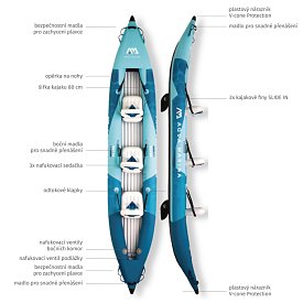 Kajak AQUA MARINA BETTA 475 Blue 2026 - třímístný nafukovací kajak