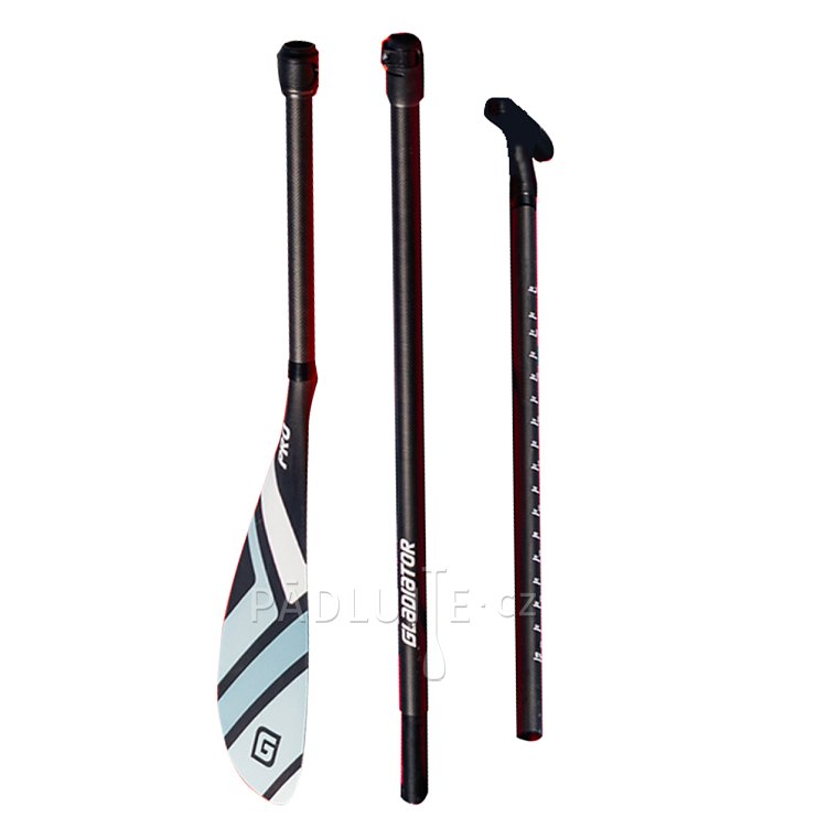 Pádlo GLADIATOR PRO 3-dílné karbonové nastavitelné pro paddleboard