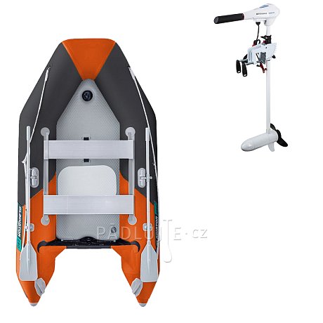 Člun GLADIATOR LIGHT AK280AD orange dark grey - nafukovací člun s vysokotlakou podlahou