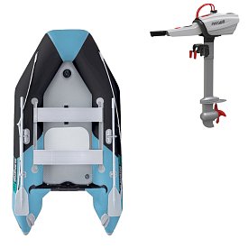 Člun GLADIATOR LIGHT AK280AD black turquoise - nafukovací člun s vysokotlakou podlahou