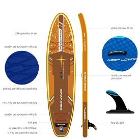 Paddleboard SUP RIDEWAVE Eternity 11'6'' - nafukovací