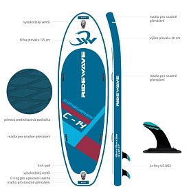 Paddleboard skupinový RIDEWAVE Conqueror C-14 - nafukovací