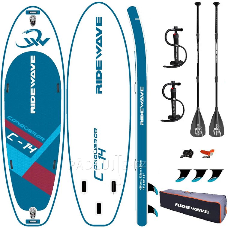 Paddleboard skupinový RIDEWAVE Conqueror C-14 - nafukovací
