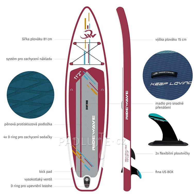 Paddleboard SUP RIDEWAVE Touring 11'2