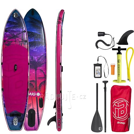 Paddleboard iBOARD 11' PURPLE PALM - nafukovací