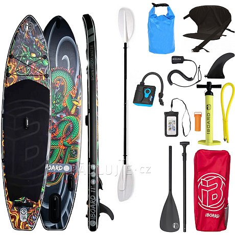 Paddleboard iBOARD 11' GREEN DRAGON - nafukovací