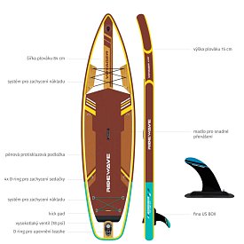 Paddleboard SUP RIDEWAVE Voyager Touring 11'6" - nafukovací