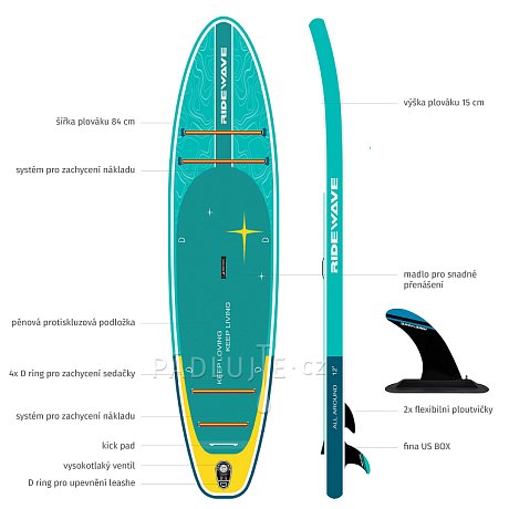 Paddleboard RIDEWAVE Romantic 12'0 - nafukovací