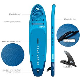 Paddleboard AQUA MARINA FUSION 10'10 BLUE - nafukovací POUŽITÉ ZBOŽÍ