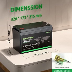 Baterie IMPROVE 100Ah 12.8V  LiFePO4