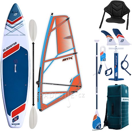 Paddleboard GLADIATOR WindSUP 11'6  2026 komplet s plachtou - nafukovací paddleboard, windsurfing i kajak