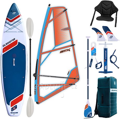 Paddleboard GLADIATOR WindSUP 11'6  2026 komplet s plachtou - nafukovací paddleboard, windsurfing i kajak