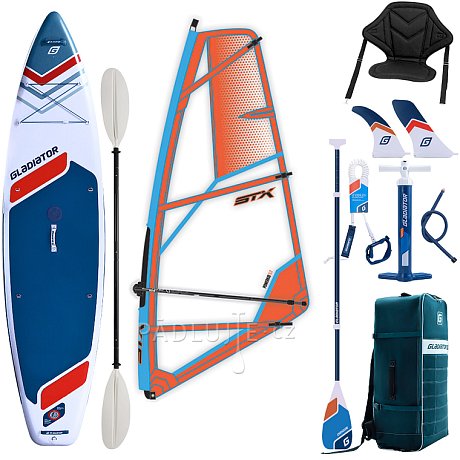 Paddleboard GLADIATOR WindSUP 11'6  2026 komplet s plachtou - nafukovací paddleboard, windsurfing i kajak