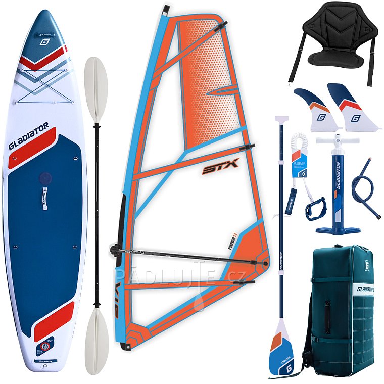 Paddleboard GLADIATOR WindSUP 11'6  2026 komplet s plachtou - nafukovací paddleboard, windsurfing i kajak