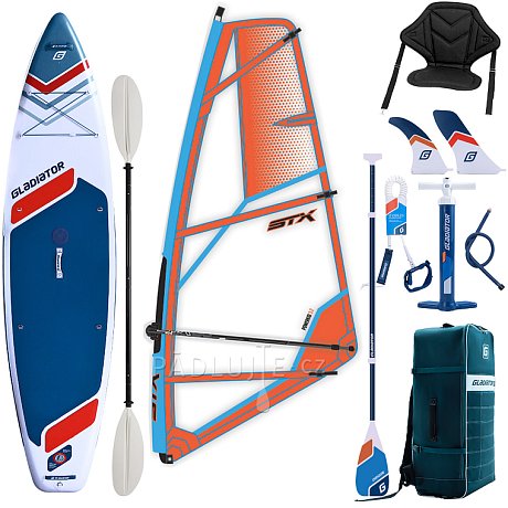 Paddleboard GLADIATOR WindSUP 11'6  2026 komplet s plachtou - nafukovací paddleboard, windsurfing i kajak