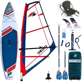 Paddleboard GLADIATOR WindSUP 11'6  2026 komplet s plachtou - nafukovací paddleboard, windsurfing i kajak