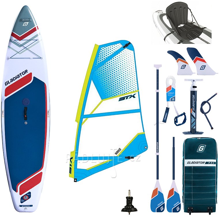 Paddleboard GLADIATOR WindSUP 11'6 2026 komplet s plachtou - nafukovací paddleboard, windsurfing i kajak