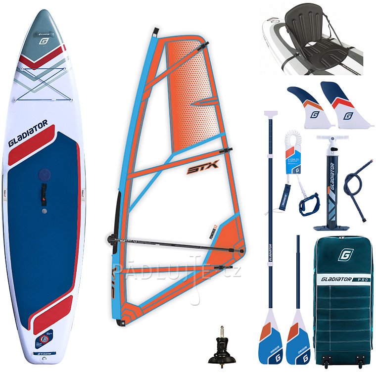 Paddleboard GLADIATOR WindSUP 11'6 2026 komplet s plachtou - nafukovací paddleboard, windsurfing i kajak