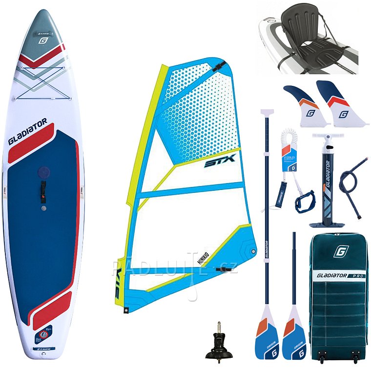 Paddleboard GLADIATOR WindSUP 11'6 2026 komplet s plachtou - nafukovací paddleboard, windsurfing i kajak