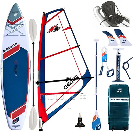 Paddleboard GLADIATOR WindSUP 11'6  2026 komplet s plachtou - nafukovací paddleboard, windsurfing i kajak