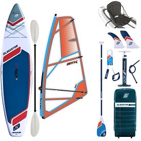 Paddleboard GLADIATOR WindSUP 11'6  2026 komplet s plachtou - nafukovací paddleboard, windsurfing i kajak