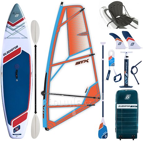 Paddleboard GLADIATOR WindSUP 11'6  2026 komplet s plachtou - nafukovací paddleboard, windsurfing i kajak
