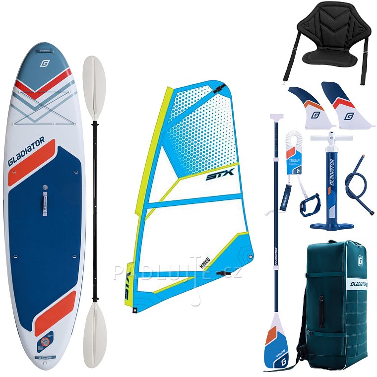 Paddleboard GLADIATOR WindSUP 10'7 2026 komplet s plachtou - nafukovací paddleboard, windsurfing i kajak