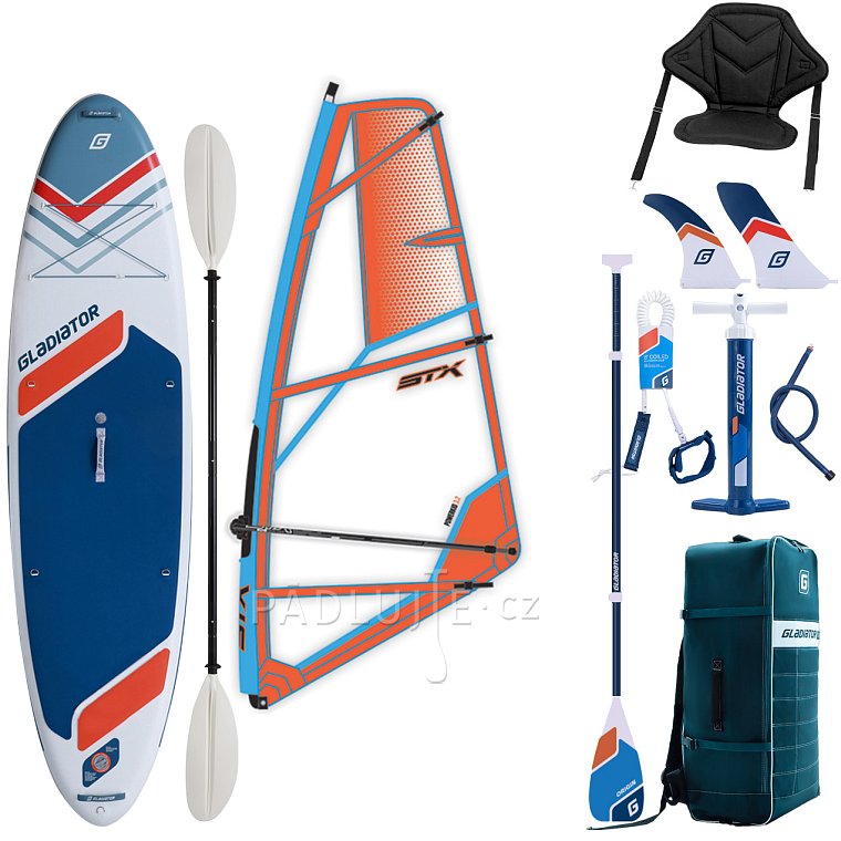 Paddleboard GLADIATOR WindSUP 10'7 2026 komplet s plachtou - nafukovací paddleboard, windsurfing i kajak
