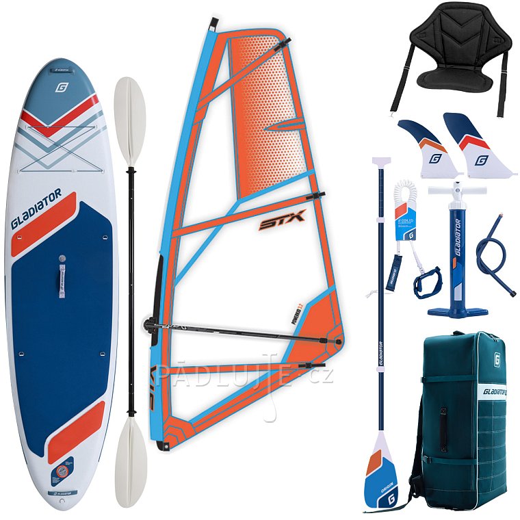 Paddleboard GLADIATOR WindSUP 10'7 2026 komplet s plachtou - nafukovací paddleboard, windsurfing i kajak