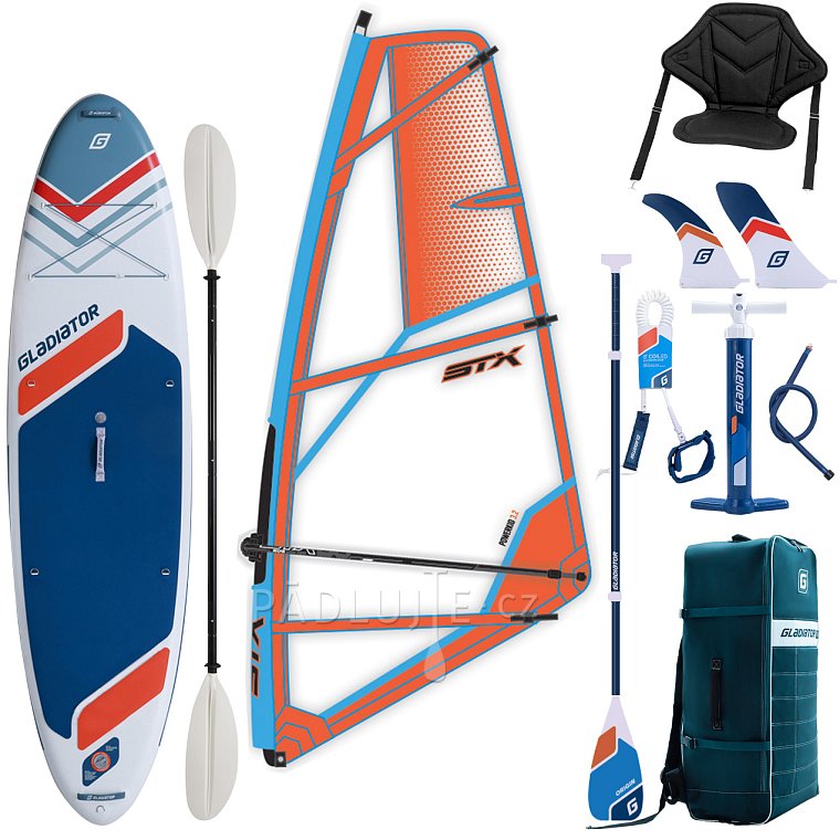 Paddleboard GLADIATOR WindSUP 10'7 2026 komplet s plachtou - nafukovací paddleboard, windsurfing i kajak