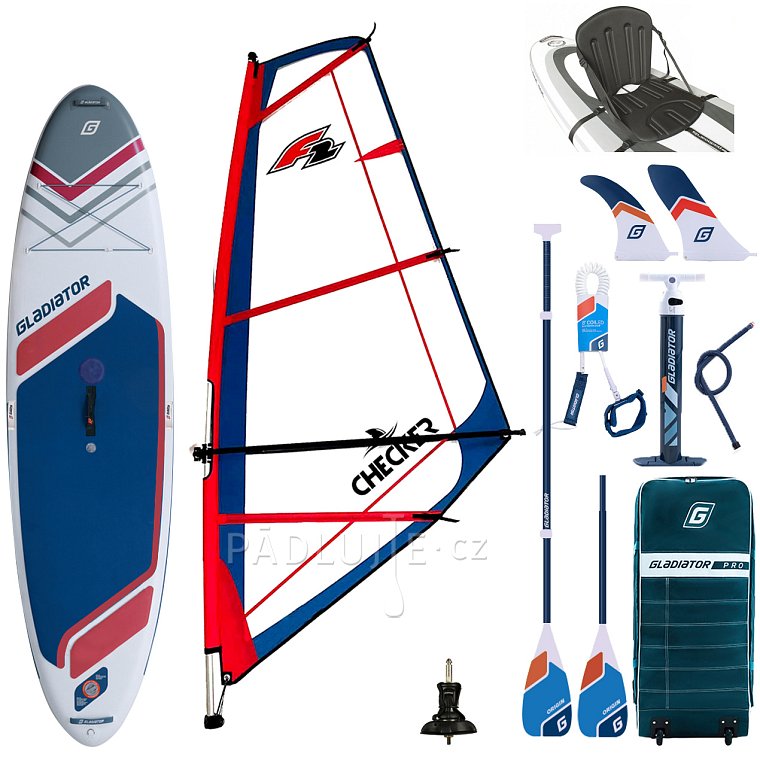 Paddleboard GLADIATOR WindSUP 10'7 2026 komplet s plachtou - nafukovací paddleboard, windsurfing i kajak