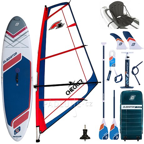 Paddleboard GLADIATOR WindSUP 10'7  2026 komplet s plachtou - nafukovací paddleboard, windsurfing i kajak