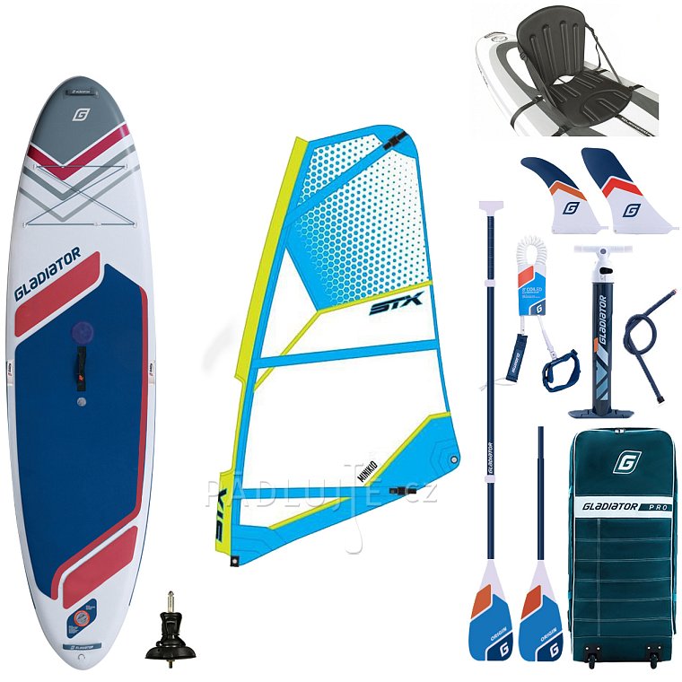 Paddleboard GLADIATOR WindSUP 10'7 2026 komplet s plachtou - nafukovací paddleboard, windsurfing i kajak