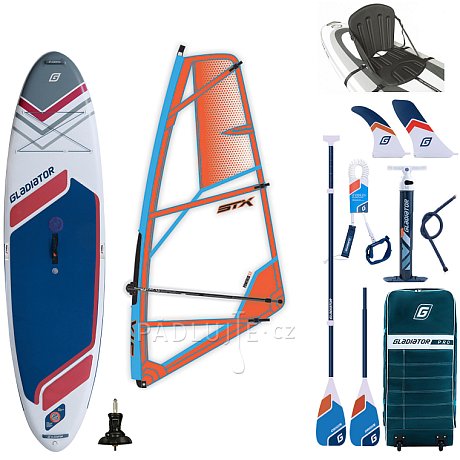 Paddleboard GLADIATOR WindSUP 10'7  2026 komplet s plachtou - nafukovací paddleboard, windsurfing i kajak
