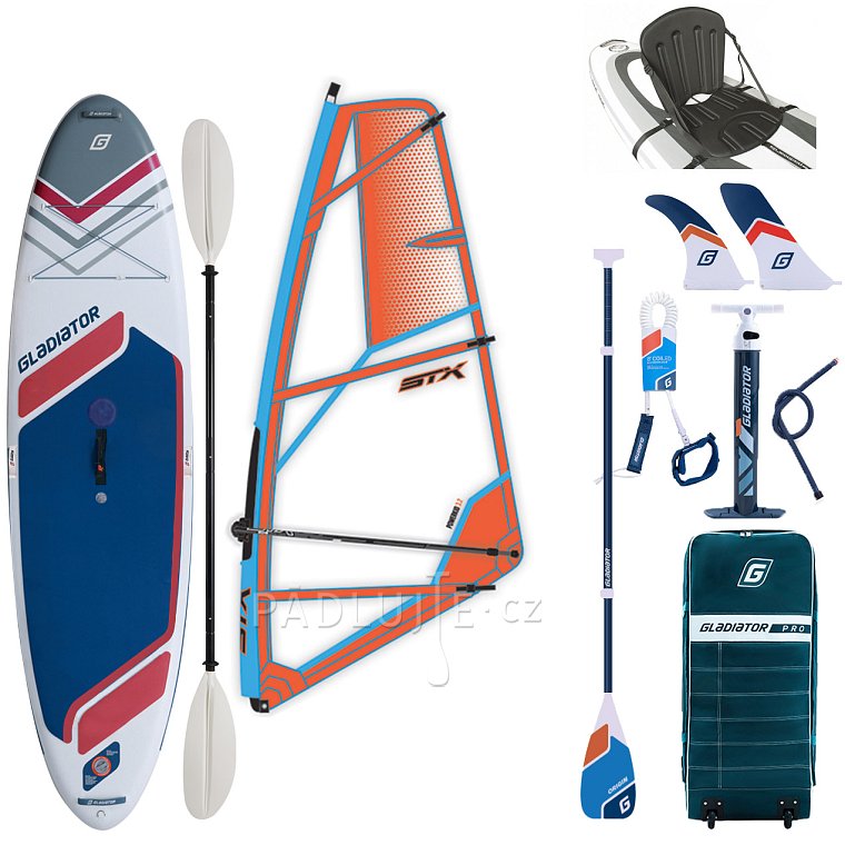 Paddleboard GLADIATOR WindSUP 10'7 2026 komplet s plachtou - nafukovací paddleboard, windsurfing i kajak
