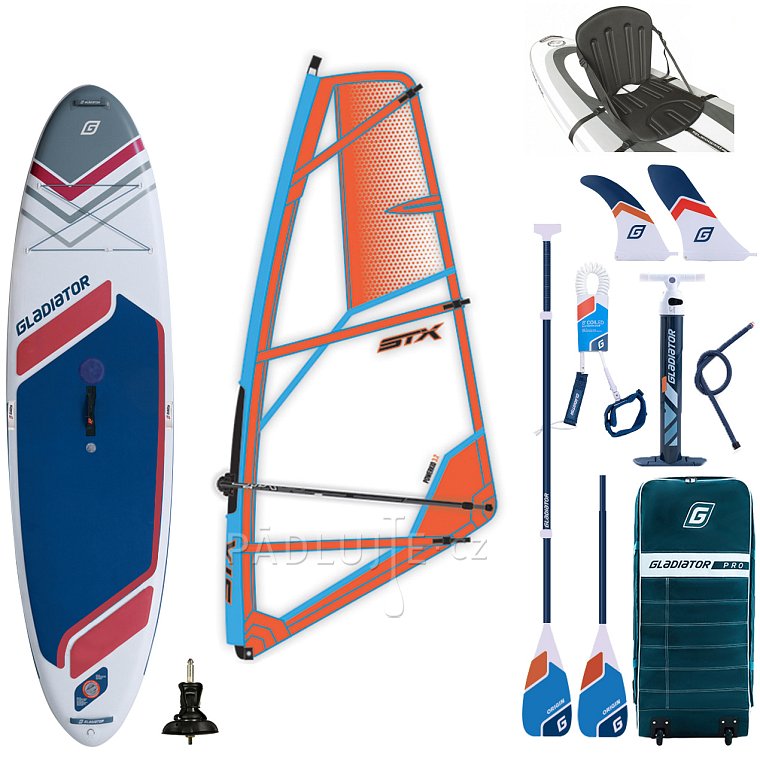 Paddleboard GLADIATOR WindSUP 10'7 2026 komplet s plachtou - nafukovací paddleboard, windsurfing i kajak