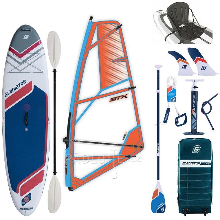 Paddleboard GLADIATOR WindSUP 10'7 2026 komplet s plachtou - nafukovací paddleboard, windsurfing i kajak