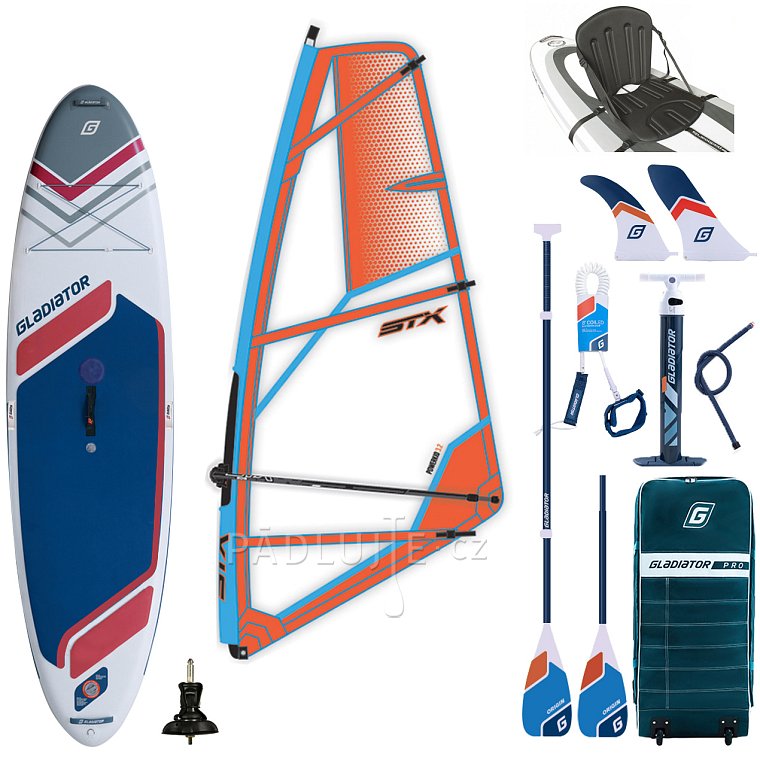 Paddleboard GLADIATOR WindSUP 10'7 2026 komplet s plachtou - nafukovací paddleboard, windsurfing i kajak