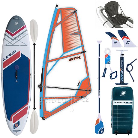 Paddleboard GLADIATOR WindSUP 10'7  2026 komplet s plachtou - nafukovací paddleboard, windsurfing i kajak