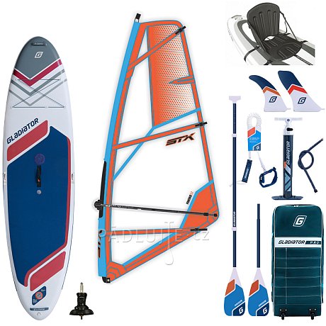 Paddleboard GLADIATOR WindSUP 10'7  2026 komplet s plachtou - nafukovací paddleboard, windsurfing i kajak
