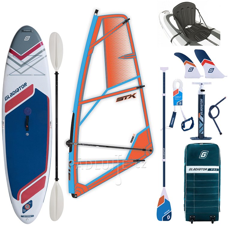 Paddleboard GLADIATOR WindSUP 10'7 2026 komplet s plachtou - nafukovací paddleboard, windsurfing i kajak