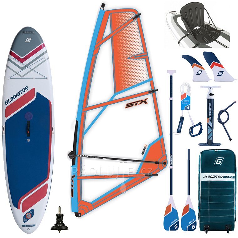 Paddleboard GLADIATOR WindSUP 10'7 2026 komplet s plachtou - nafukovací paddleboard, windsurfing i kajak